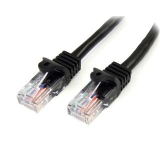StarTech.com 5m Black Cat5e Ethernet Patch Cable Snagless - 45PAT5MBK - Featuring Snagless RJ45 Connectors - Available from SABR - StarTech.com Reseller
