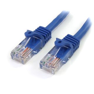 StarTech.com 5m Blue Cat5e Ethernet Patch Cable Snagless - 45PAT5MBL - Featuring Snagless RJ45 Connectors - Available from SABR - StarTech.com Reseller