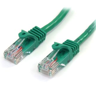 StarTech.com 5m Green Cat5e Ethernet Patch Cable Snagless - 45PAT5MGN - Featuring Snagless RJ45 Connectors - Available from SABR - StarTech.com Reseller