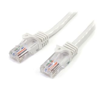 StarTech.com 1m White Cat5e Ethernet Patch Cable Snagless - 45PAT1MWH - Featuring Snagless RJ45 Connectors - Available from SABR - StarTech.com Reseller