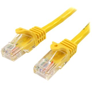 StarTech.com 2m Yellow Cat5e Ethernet Patch Cable Snagless - 45PAT2MYL - Featuring Snagless RJ45 Connectors - Available from SABR - StarTech.com Reseller