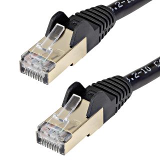 StarTech.com 0.5m Black Cat6a Ethernet Cable STP Snagless - 6ASPAT50CMBK - Featuring Snagless RJ45 Connectors - Available from SABR - StarTech.com Reseller